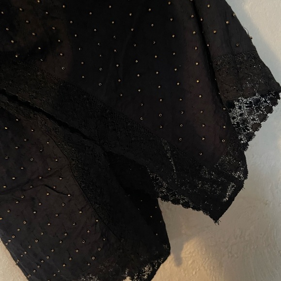 Intimately Free People Black Dressy Blouse with small beads - Picture 5 of 7